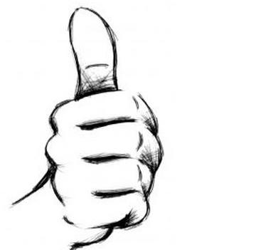 Thumb up - goes with story of Lucy